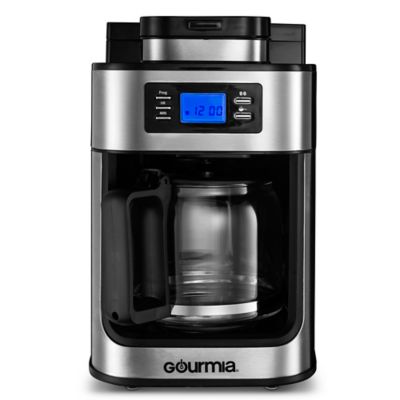 Gourmia 10-Cup Coffee Maker with Built In Grinder in Stainless Steel - Bed Bath & Beyond